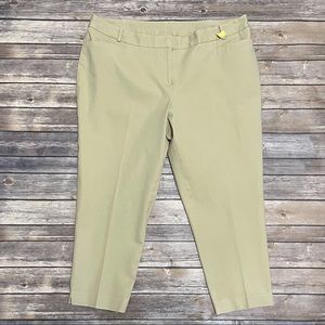 Lane Bryant Beige Cropped Plus Size Pants Stretch